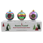 Santa Land Vintage Ice Brites S/3