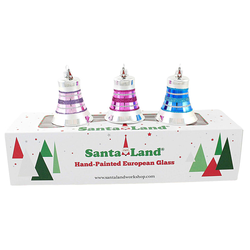 Santa Land Yuletide Celebration Bells S/3