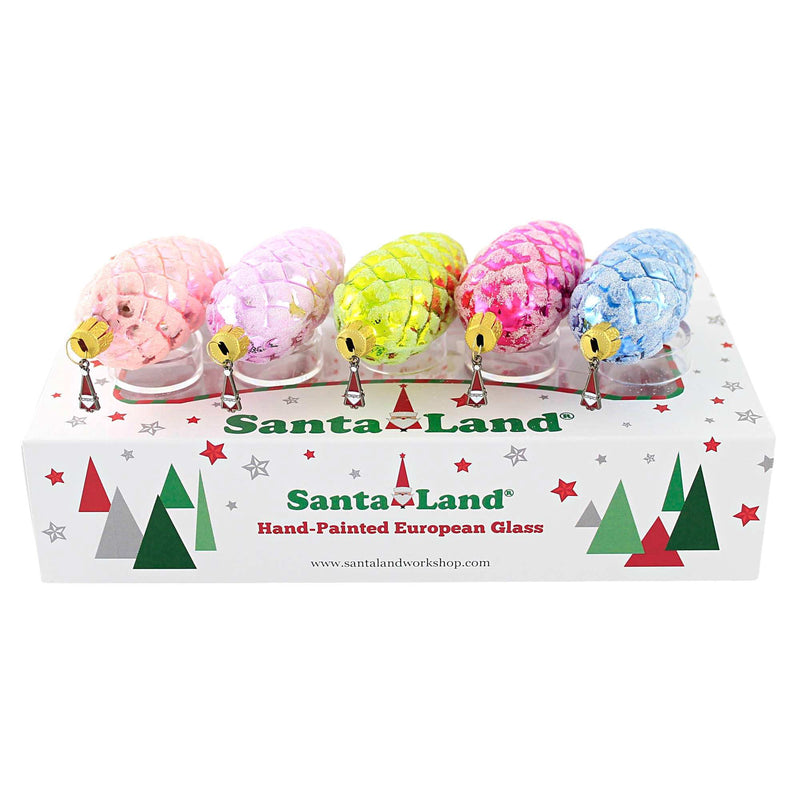 Santa Land Shimmering Pinecone Brites