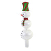 Santa Land Mr. Mc Chilly Tree Topper - 1 Glass Tree Topper 9.5 Inch, Glass - Christmas Festive Snowman 23O2060