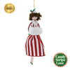 Santa Land Yvie In Vintage Candy Cane Striped Gown - 1 Glass Ornament 7.00 Inch, Glass - Dames Of Candy Stripe Lane Shopper Italian Italy 23D1050