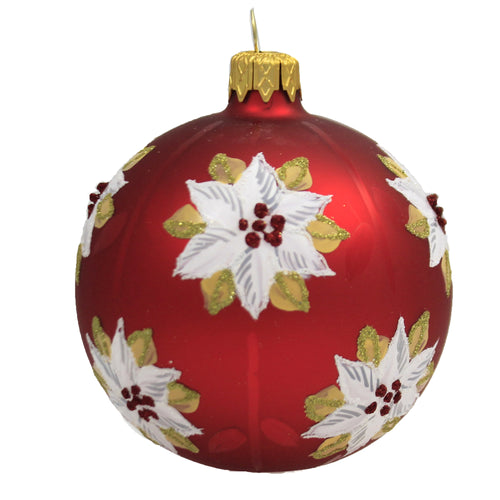 Santa Land Fleur-De-Orleans Glass Ornament Ball Mardi Gras Krewe