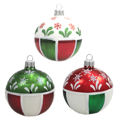 (3 pcs) FINISHED : WALCO Holiday Ornament Kit :STARRY CHRISTMAS TREES  beaded se