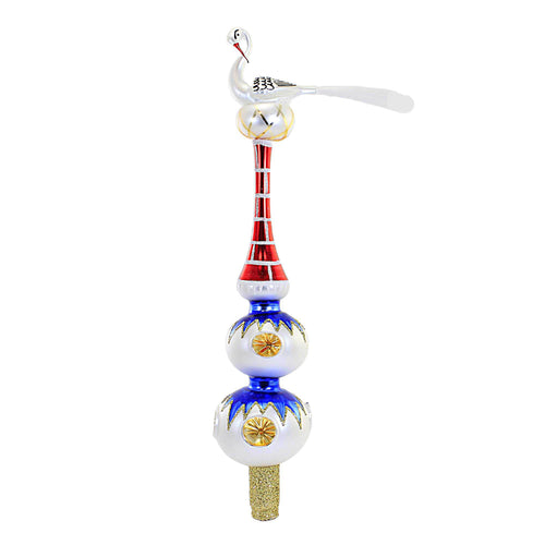 Legend Of The Stork Finial Blue 220Fin562150308blue Santa Land Tree Toppers And Finials - SBKGIFTS.COM - SBK Gifts Christmas Shop Cincinnati - Story Book Kids