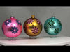 Santa Land Tommy's Mid Century Garden S/3 - 3 Glass Ornaments 4 Inch, Glass - Ornament Ball Flower Mcm Floral 20M1020